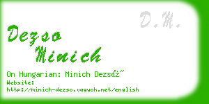 dezso minich business card